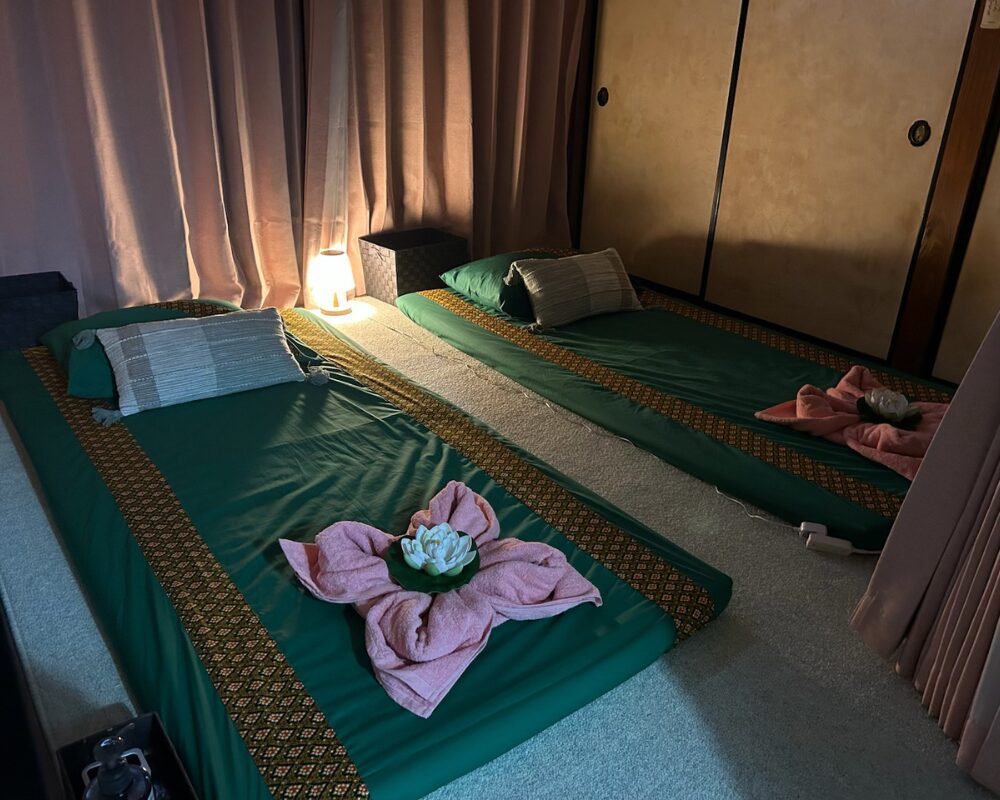 茨城県小美玉市納場のタイ古式マッサージ・アユタヤの施術室